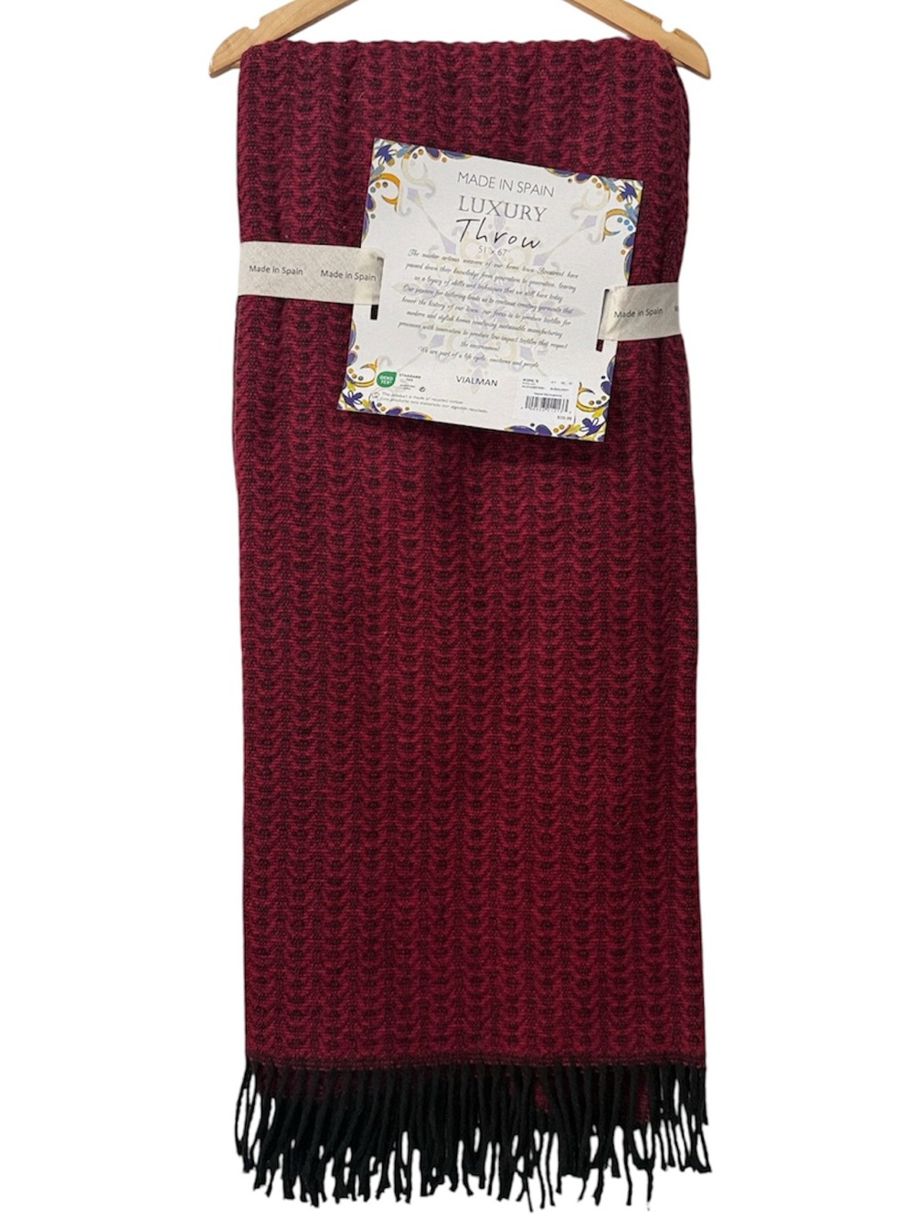 Discover Europe Made in Spain Vialman Luxury Throw Blanket NWT